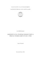 Akreditacija inspekcijskih tijela prema normi HRN EN ISO 17020