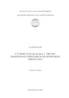 Utvrđivanje razlika u trendu vrijednosti i preferenciji sportskog proizvoda