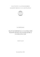 Razvoj kriminala i globalnih nejednakosti kao posljedica globalizacije