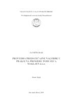 Provedba predstečajne nagodbe u praksi na primjeru poduzeća Makljen d.o.o.