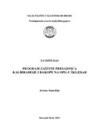 Program zaštite presadnica kalibrahoje i bakope na OPG-u Škledar