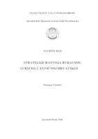 Strategije razvoja ruralnog turizma u Istočnoj Hrvatskoj