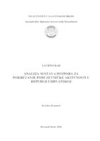 Analiza sustava potpora za pokretanje poduzetničke aktivnosti u Republici Hrvatskoj