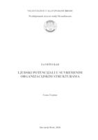 Ljudski potencijali u suvremenim organizacijskim strukturama