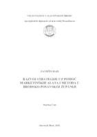 Razvoj strategije uz pomoć marketinških alata i metoda u Brodsko-posavskoj županiji