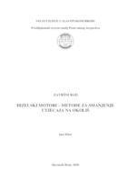 Dizelski motori - metode za smanjenje utjecaja na okoliš