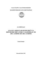 Analiza međunarodnih pričuva Republike Hrvatske u razdoblju od 2011. godine do 2013. godine