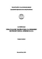 Upravljanje troškovima na primjeru ĐĐ Proizvodnja opreme d.o.o.