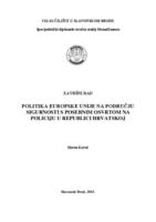 Politika Europske unije na području sigurnosti s posebnim osvrtom na policiju u Republici Hrvatskoj