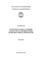 Nove mogućnosti u turizmu zasnovane na informacijsko komunikacijskoj tehnologiji