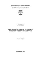 Analiza gotovinskih kredita na primjeru tri hrvatske banke