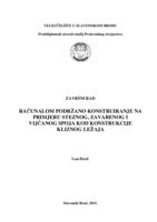 Računalom podržano konstruiranje na primjeru steznog, zavarenog i vijčanog spoja kod konstrukcije kliznog ležaja