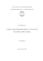 Utjecaj ekonomske krize na položaj mladih u Hrvatskoj