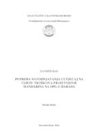 Potreba navodnjavanja i utjecaj na cijenu troškova mandarina na OPG-u Barada