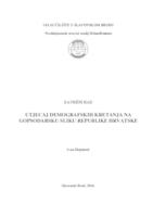 Utjecaj demografskih kretanja na gospodarsku sliku Republike Hrvatske