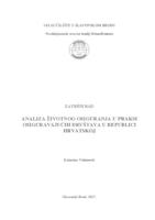 Analiza životnog osiguranja u praksi osiguravajućih društava u Republici Hrvatskoj