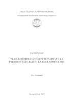 Plan kontrole kvalitete naprave za predmontažu lijevaka elektrofiltera