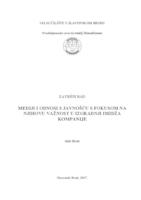 Mediji i odnosi s javnošću s fokusom na njihovu važnost u izgradnji imidža kompanije