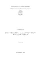 Pneumatska presa sa alatom za izradu podložnih pločica