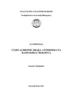 Utjecaj brzine zraka atomizera na raspodjelu škropiva