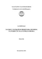 Navike u potrošnji proizvoda od meda na području Slavonskog Broda