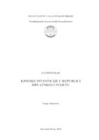 prikaz prve stranice dokumenta Kineske investicije u Republici Hrvatskoj i svijetu