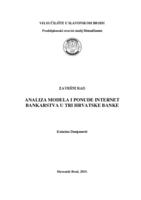 prikaz prve stranice dokumenta Analiza modela i ponude Internet bankarstva u tri hrvatske banke