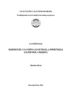 prikaz prve stranice dokumenta Mjerenje i završna kontrola dimenzija glinenog crijepa