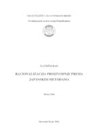 prikaz prve stranice dokumenta Racionalizacija proizvodnje prema japanskim metodama