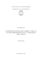 prikaz prve stranice dokumenta Europske integracije i njihov utjecaj na poljoprivredni sustav u Republici Hrvatskoj