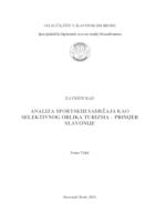 prikaz prve stranice dokumenta Analiza sportskih sadržaja kao selektivnog oblika turizma - primjer Slavonije