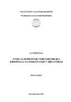 prikaz prve stranice dokumenta Utjecaj korupcije i drugih oblika kriminala na poslovanje u Hrvatskoj