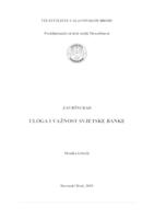 prikaz prve stranice dokumenta Uloga i važnost Svjetske banke