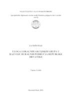prikaz prve stranice dokumenta Uloga Lokalnih akcijskih grupa u razvoju ruralnih područja Republike Hrvatske